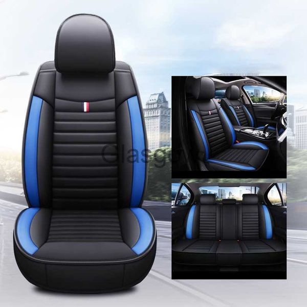 Asientos de coche Funda de asiento de coche para Hyundai Tucson Kona Ioniq 5 I30 Ix35 I20 I40 Universal Negro Azul Rojo Cuero de alta calidad Accesorios para automóviles x0801