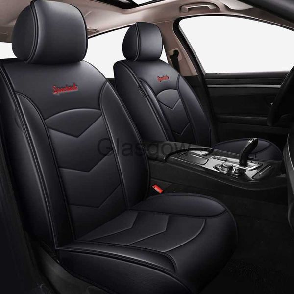 Asientos de coche Fundas de asiento de coche para Ssangyong Kyron Actyon Sport Korando Rodius Rexton Presidente Tivolan Universal Leather Auto Accesorios x0801