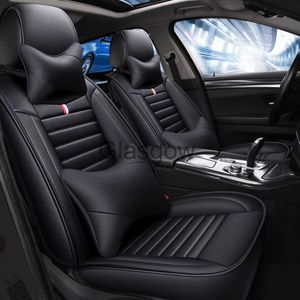 Car Seats Durable Leather Full Coverage Car Seat Cover for VW Caddy Touran Tiguan TOUAREG Atlas GOL Caravelle Sharan Car Accessories x0801
