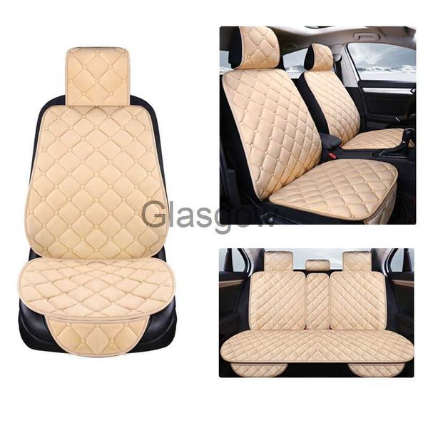 Asientos de coche Funda de asiento de coche de felpa cálida Piel sintética de invierno Auto Parte delantera trasera trasera con respaldo Cojín del asiento Protector Pad Accesorios interiores x0801