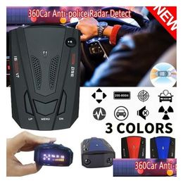 Auto -beveiligingssysteem Radar detector 16 Band 360 Speed ​​Alarm Anti GPS Camera Laser met spraakwaarschuwing Druppel Aflevering Surveillance Andere PR DHSRI