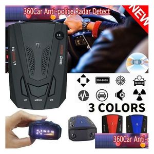 Auto -beveiligingssysteem Radar detector 16 Band 360 Speed ​​Alarm Anti GPS Camera Laser met spraakwaarschuwing Druppel Aflevering Surveillance Andere PR DHSRI