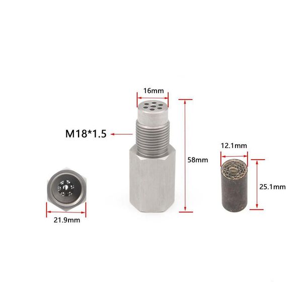 Sensores de automóvil Verifique la luz del motor O2 Sensor de oxígeno Espaciador M18 X 1.5 Cel Eliminator Mini Catalyst Simator 304 Adaptador de acero inoxidable M1 Dhpgq