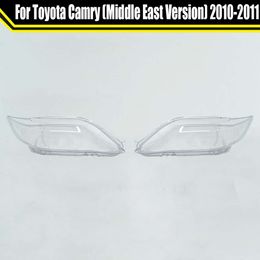 Carcasa de coche, pantalla de lámpara, tapas de faros, cubierta de lente de faro de cristal para Toyota Camry (versión de Oriente Medio) 2010 2011
