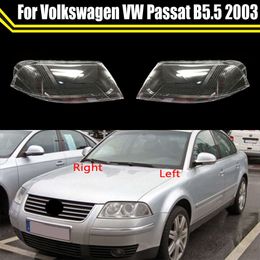 Coque de voiture pour abat-jour, capuchons de lumière transparents, couvercle de lentille de phare en verre pour VW Passat B5.5 2003
