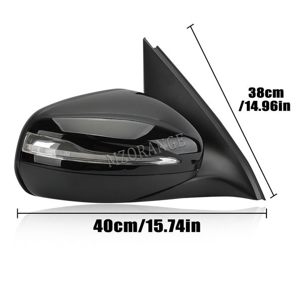 Miroir de porte latérale de la voiture pour Mercedes Benz W167 G500 G350 W464 G63 Signal de virage Lumières du rétroviseur Pliage en verre chauffé