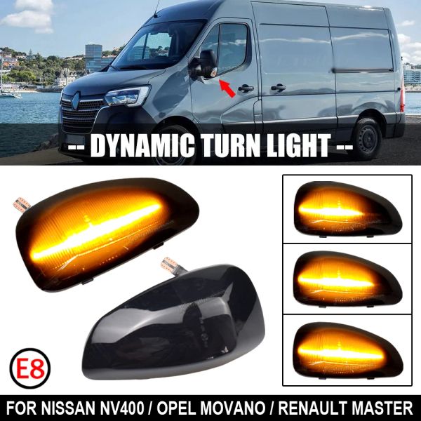 Miroir de l'aile côté voiture lampe dynamique Turn Siganl Lumière pour Renault Master Vauxhall Opel Movano Nissan NV400 2010-2023