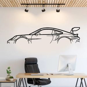 Voiture silhouette mur d'art autocollant vinyle décoration intérieure automobile centre de service garage de beauté atelier décoration décalage muraux s610 240410