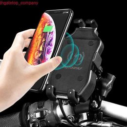 Auto Six-Claw Motorcycle Telefoonhouder QC3.0 Wireless Charger Standweergreep Mirror Bicycle Montage Bracket USB LADING GPS Cellphone Stand
