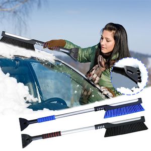 Brosse à neige pour pare-brise de voiture, grattoir à glace en verre avec dissolvant extensible 2 en 1, outil de nettoyage, lavage à balai 192h