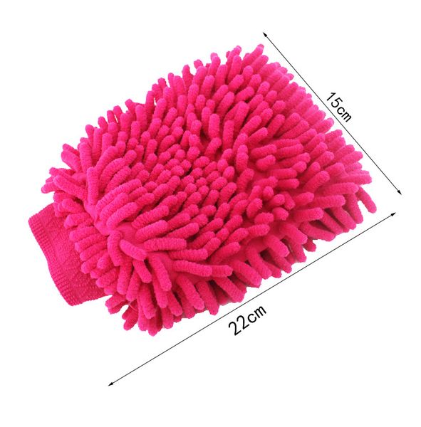 Toalla de limpieza suave para coche, guantes de lavado de chenilla de microfibra, forro polar Coral, esponja de antozoos, paño de lavado, herramientas de cuidado del coche YSJ64