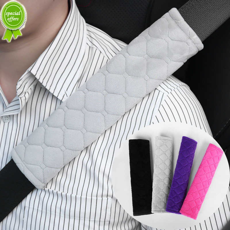 Car Soft Seat Belt Cover Universal Auto Seat Belt Covers Warm Plush Safety Belts Shoulder Protection Auto Interior Accessories