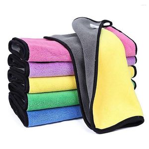 Sponge de voiture 1pc 30x30cm Microfibre Auto Wash Serviette Nettoyage Drying Fott Wiping Rags Super absorbant Coral Fleece Care