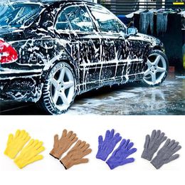 Auto spons 1 van Care Was reinigingshandschoenen Microveibre Glove Touch om Super Soft Dust Eating Washing Glovecar te reinigen