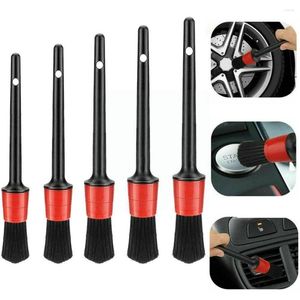 Voiture éponge 5 pièces brosse de nettoyage ensemble roue pneu outil nettoyant intérieur détaillant Kit extérieur Air cuir évents brosses S4W6