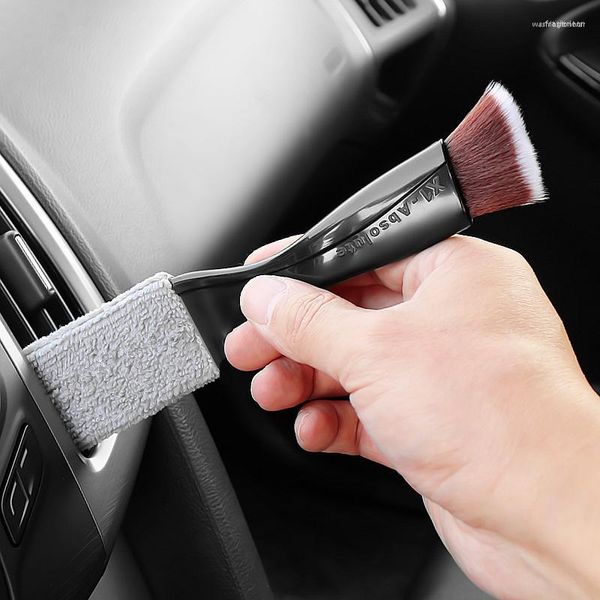 Voiture éponge nettoyage brosse dépoussiérage enlever Double face pour climatisation panneau Gap Auto lavage outils mètre détaillant nettoyant