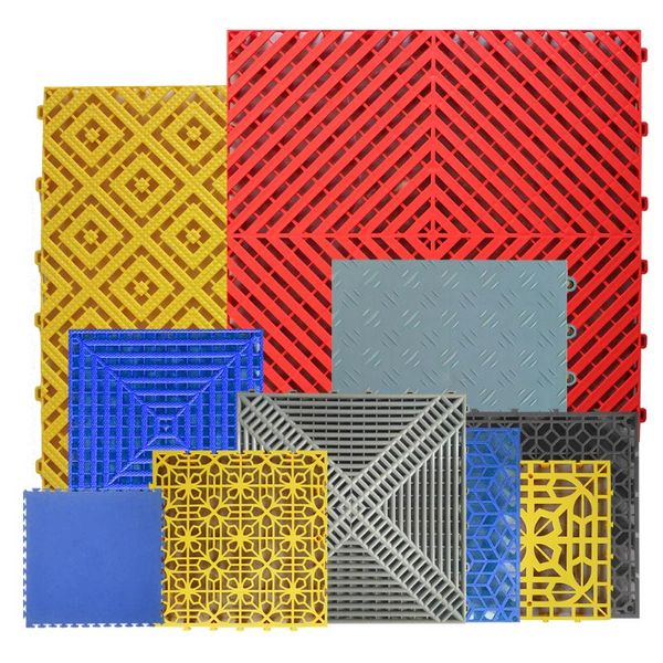 Tapis de sol de Garage en éponge de voiture, 40x40cm, magasin de beauté 4S, Grille d'épissure en plastique, tapis de lavage carré, Grille de vidange pour Used190G