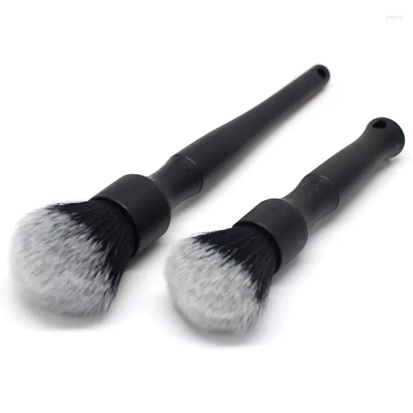 Éponge de voiture pour détails intérieurs, brosse Gap, nettoyage Super doux, ensemble de maquillage, noir