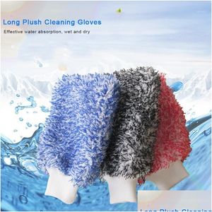 Auto spons zachte absorptiehandschoen Hoge dichtheid Reiniging TRA Gemakkelijk te droge details met details MicroFiber Madness Wash Mitt Doek 1 Drop levering M DHVK2