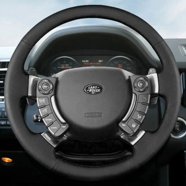 Couverture de volant de voiture en cuir artificiel pour Land Rover Range Rover 2003-2012 bricolage couverture de volant enveloppe Auto intérieur