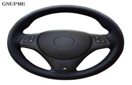 Protector para volante de coche de cuero Artificial negro para M Sport M3 E90 E91Touring E92 E93 E87 E81 E82Coupe E88 X1 E844975510