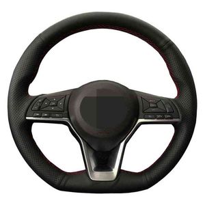 Car Steering Wheel Cover DIY Artificial Leather For Nissan X-Trail Qashqai March Serena Micra Kicks 2017-2019 Altima Teana 2019 H220422