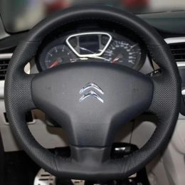 Auto-stuurwielhoes voor Citroen Elysee C-Elysee 2014 New Elysee Peugeot 301 Aangepast DIY Originele stuurwiel Braid
