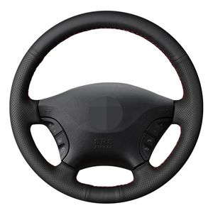 Housse de volant de voiture en cuir véritable noir cousu à la main, pour Mercedes Benz Viano W639 Vito Volkswagen VW Crafter 2006 – 2016