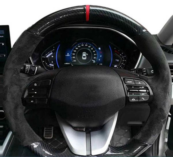 Housse de volant de voiture en daim antidérapant, tresse de volant originale pour Hyundai Elantra 4 2019 2018 2017 2016 Ioniq 2017-2019
