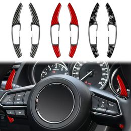 Palancas de cambio de marchas para volante de coche, color rojo y negro, para Mazda3 Axela/Ateza/CX-5/CX-4
