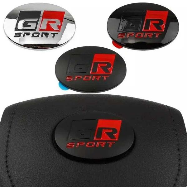 Volante de coche GR cubierta deportiva emblema insignia calcomanías pegatina para Toyota Vios Yaris GR86 Prius Hilux CHR Corolla Camry RAV4