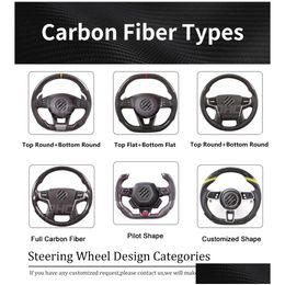 Autostuurwiel Real Carbon Fiber Compatibel voor Hyundai Sonata Accessoires Drop Delivery Auto's Motoren Auto-onderdelen Systeem Dho