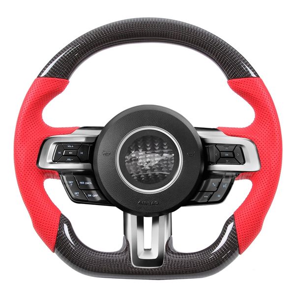 Volantes de coche, accesorios para coche, volante personalizado de fibra de carbono para Ford Mustang 20 16-20 18