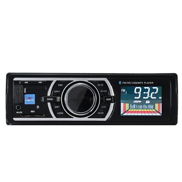 Freeshipping Car Stereo Audio In-Dash Bluetooth FM Aux Input Receiver SD USB MP3 Radio Player avec télécommande DC 12V