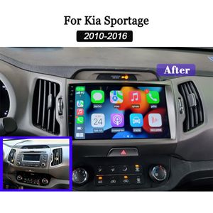 Radio estéreo para coche para Kia Sportage 2010-2016 Pantalla táctil de 9 pulgadas Android 13.0 Unidad principal Multimedia con navegación GPS WiFi RDS Bluetooth DVD para coche