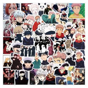 Autocollant de voiture 10/50/100 pièces autocollants d'anime Jujutsu Kaisen Graffiti dessin animé vinyle décalcomanies pour ordinateur portable étui de téléphone voiture moto vélo enfants bombe jouet