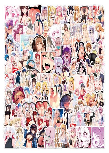 Autocollant de voiture 10/50 / 100pcs Sexe Hentai Waifu Anime Anime pin-up GRAFFITI Autocollant pour ordinateur portable Case de téléphone Guitare Mur Adults Decals3155862