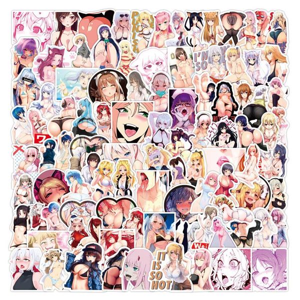 Autocollant de voiture 10 50 100 pcs Sexy Hentai Waifu Autocollants Anime Pinup Girl Graffiti Vinyle Autocollant pour Ordinateur Portable Guitare Téléphone Cas Mur Adul233I