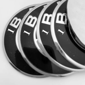 Ajuste para pegatina de coche Bmws 4 Uds 56mm 60mm 65mm 70mm tapacubos de centro de rueda pegatina 3D azul blanco/negro blanco emblema pegatinas