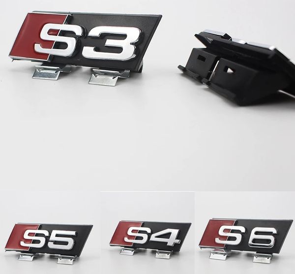 Autocollant de voiture Auto 3D emblème Badge décalcomanie en relief pour Sline S3 S4 S5 S6 S7 S8 Logo A3 A4 A5 A6 A7 utilisé dans l'aile latérale, pare-chocs avant