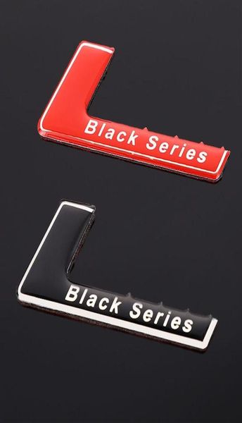 Etiqueta engomada del coche emblema insignia calcomanías serie negra Logo pegatina para Mercedes SLS AMG W204 W203 W207 W211 W219 C63 C63 Auto Styling27434351001