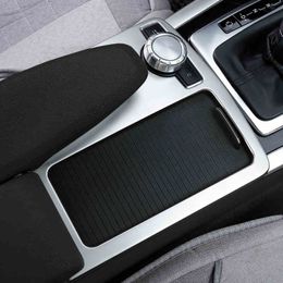 Autocollant de voiture Console centrale intérieure boîte de changement de vitesse paillettes porte-gobelet d'eau couverture bande de garniture pour Mercedes Benz classe C W204 2008-14 Ac322k