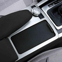 Pegatina para coche, consola central interior, caja de cambios, cubierta para posavasos con lentejuelas, tira embellecedora para Mercedes Benz Clase C W204 2008-14 Ac238S