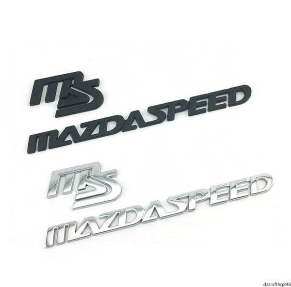 Etiqueta engomada del coche ms mazdaspeed emblema calcomanía logo para mazda 2 3 5 6 cx5 cx7 323 axela atenza emblema auto modificado cuerpo insignia8041278