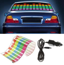 Autocollant de voiture, rythme musical, lampe de poche LED, égaliseur activé par le son, accessoires d'éclairage de voiture, style 5388006