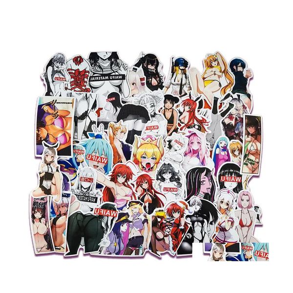 Calcomanías para autos 100 Unids Calcomanía Sexy Hentai Pinup Bunny Girl Waifu Calcomanía Maleta Laptop Camión Impermeable Gota Entrega Móviles Motorcyc Dhtam