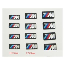 Autocollants de voiture 100 pièces Tec Sport Badge de roue 3D emblème autocollant décalcomanies Logo pour série M M1 M3 M5 M6 X1 X3 X5 X6 E34 E36 E6 style de voiture St Dhwt7