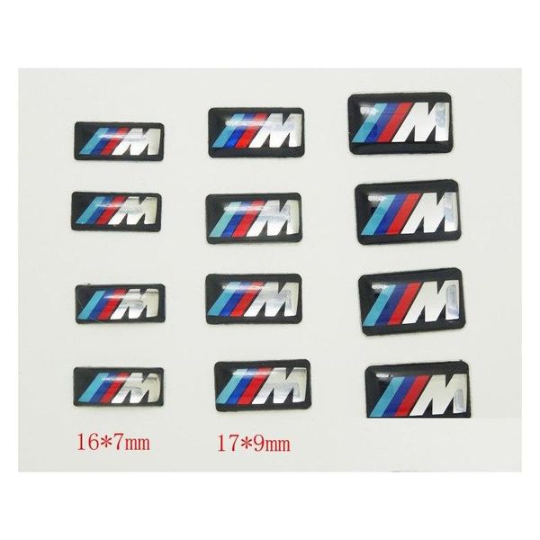 Autocollants de voiture 100pcs Tec Sport Wheel Badge 3D Emblem Sticker Sticker Decs Logo pour la série M1 M3 M5 M6 X1 X3 X5 X6 E34 E36 E6 Drop de style D Otean
