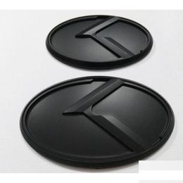 Pegatizas de automóviles 2 PCS 3D Black K Logo Insignia Emblema de emblema Fit Kia Optima K5 2011 CAR Emblems1331716 Drop entrega Mobiles de móviles Ej5ys