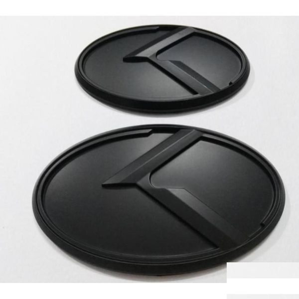 Autocollants de voiture 2pcs 3D Black K Badge Logo Emblem Sticker Fit Kia Optima K5 2011car Emblems1331716 Drop Livrot Mobiles Motorcycles ex DH5YS